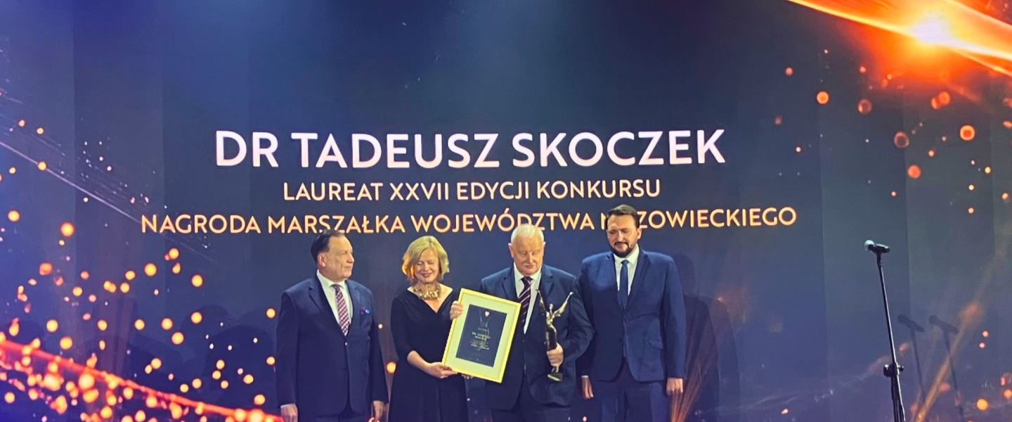 Dr Tadeusz Skoczek laureatem 27. edycji Nagrody Marszałka Województwa Mazowieckiego
